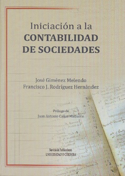 'Iniciacin a la contabilidad de sociedades', nuevo libro del Servicio de Publicaciones de la Universidad de Crdoba