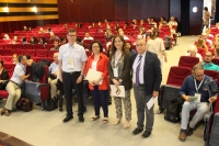 La vicerrectora de Investigacin de la UCO, Maria Teresa  Roldn, junto a organizadores del XV Congreso en la inauguracin 