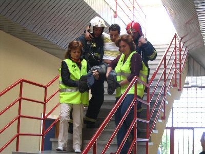 Simulacro de incendio en Ciencias de la Educacin